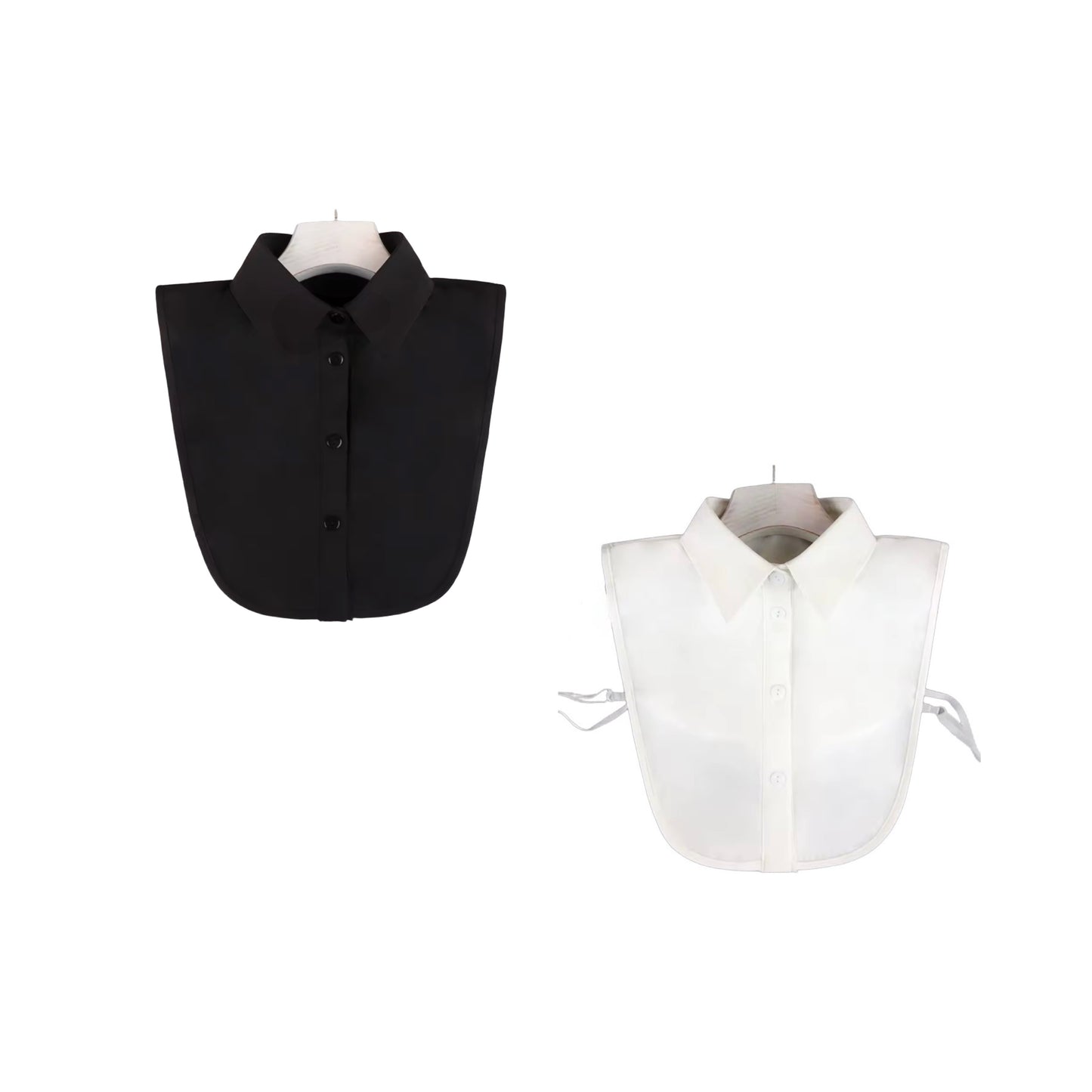 Blouse collar black and off white