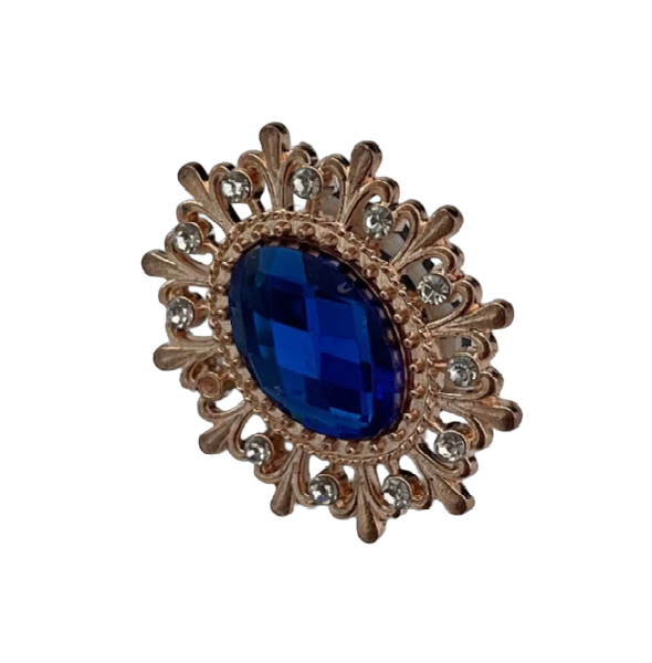 Shoe Accessories Rhinestones Oval gold