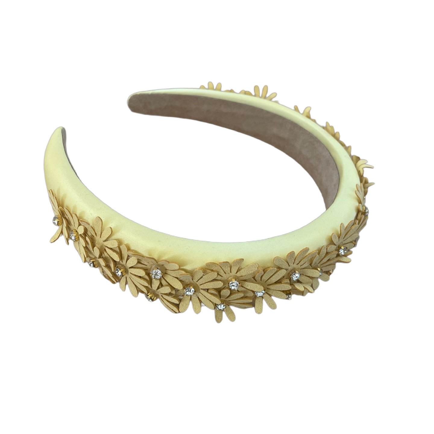 headband flowers rhinestones