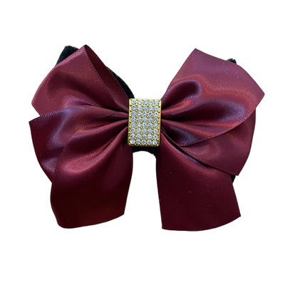 Soft Shine – edle Haarklammern mit Schleife, Samt & Glitzersteinen