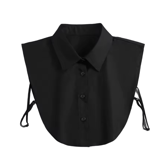 Blouse collar black and off white