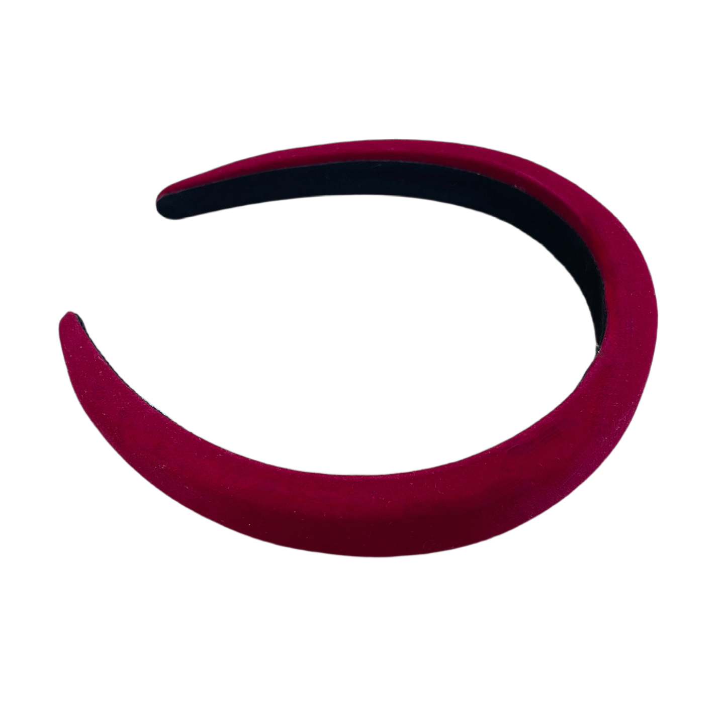 Black velvet headband with Christmas and Santa Claus motifs