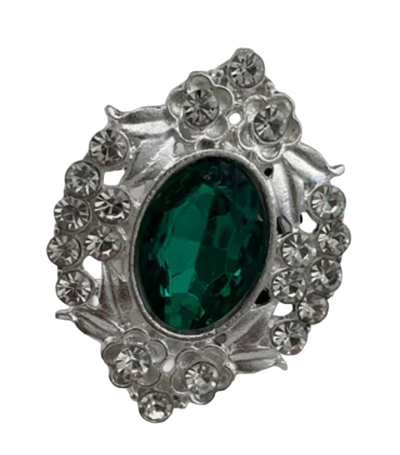 Schuh-Accessoire Strasssteine Eckig silber