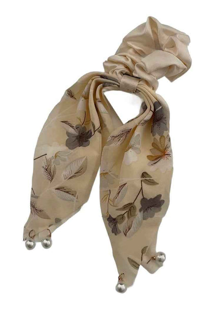 Haarschleife Satin Chiffon Perlen