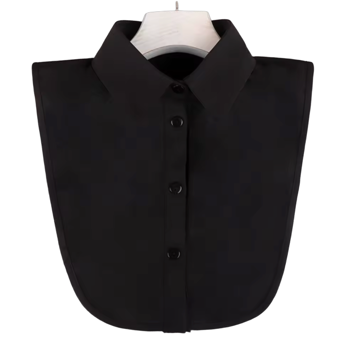 Blouse collar black and off white