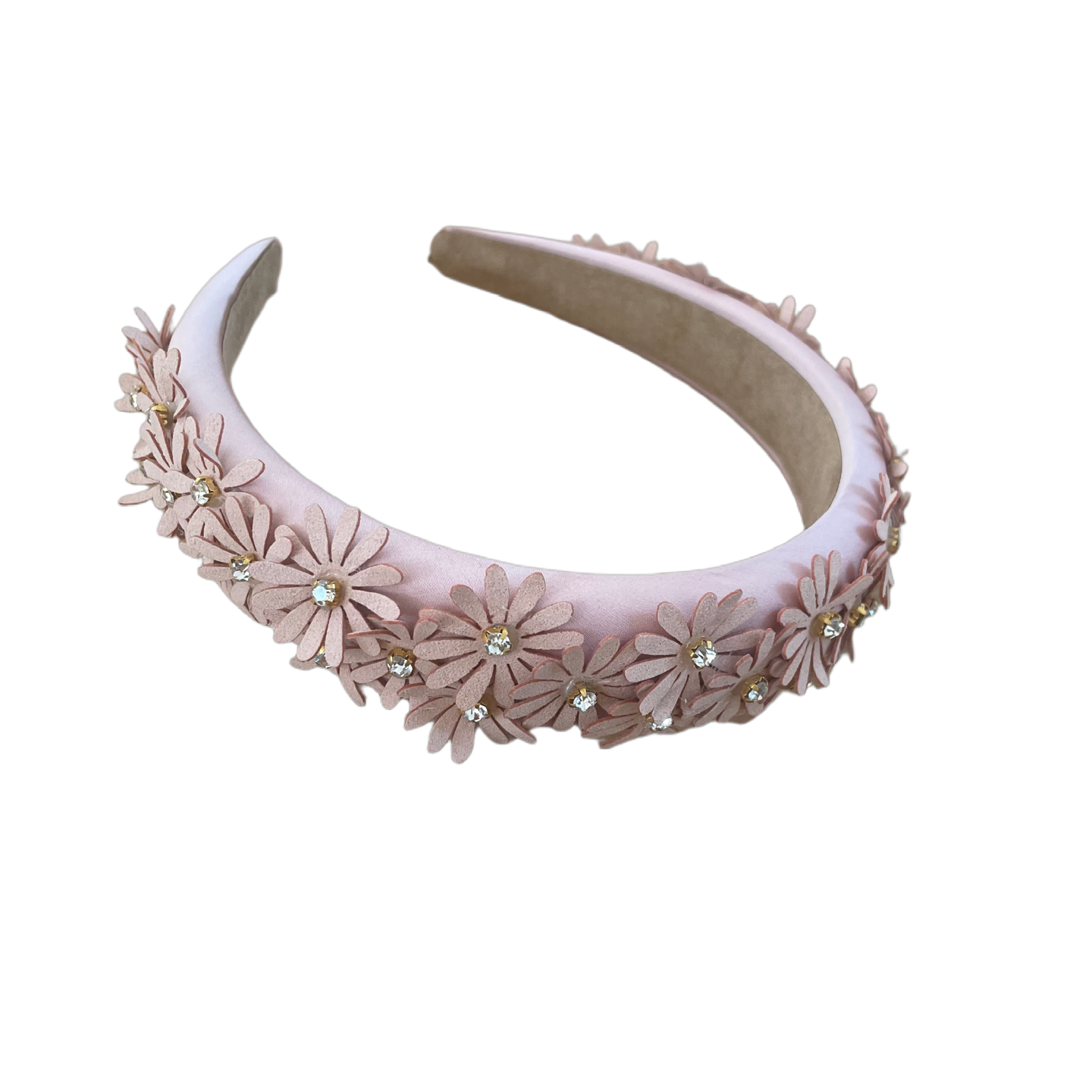 headband flowers rhinestones