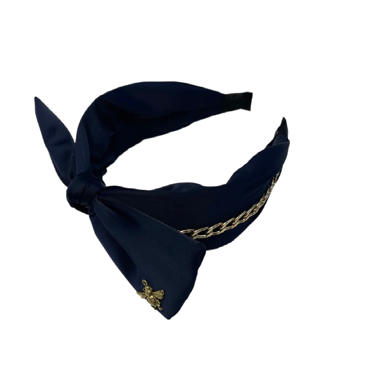 Bandeau satin maille abeille