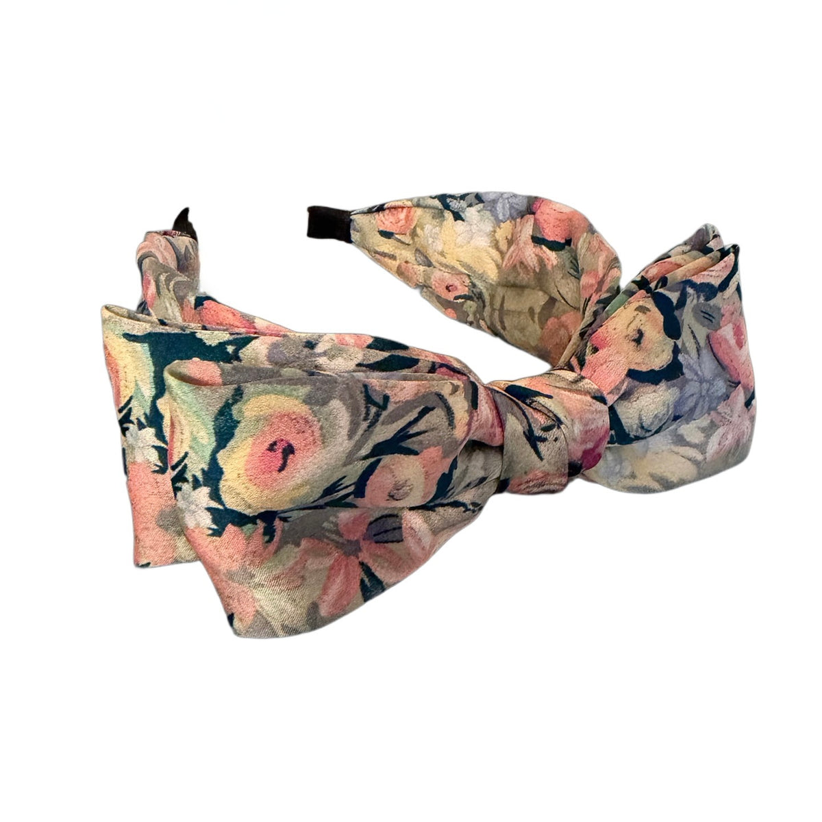 Vintage Flower Love – Romantischer Schleifen-Haarreifen mit floralem Retro-Charme
