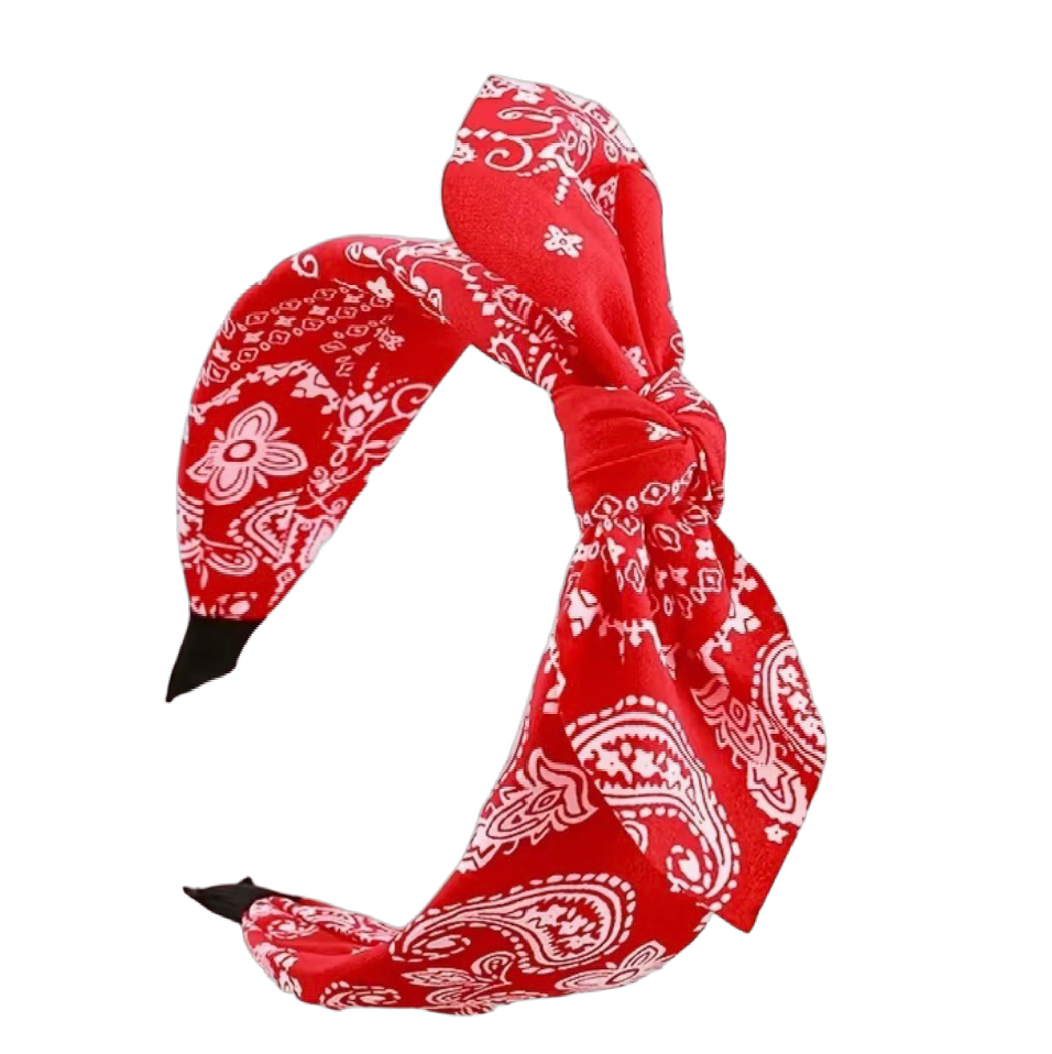 Vintage Pep: Zweifarbiger Rockabilly-Haarreif mit verspieltem Muster