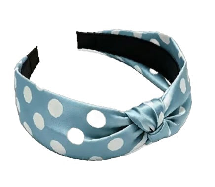 Polka Dot Love – Satin-Haarreifen mit Punkten & elegantem Knoten