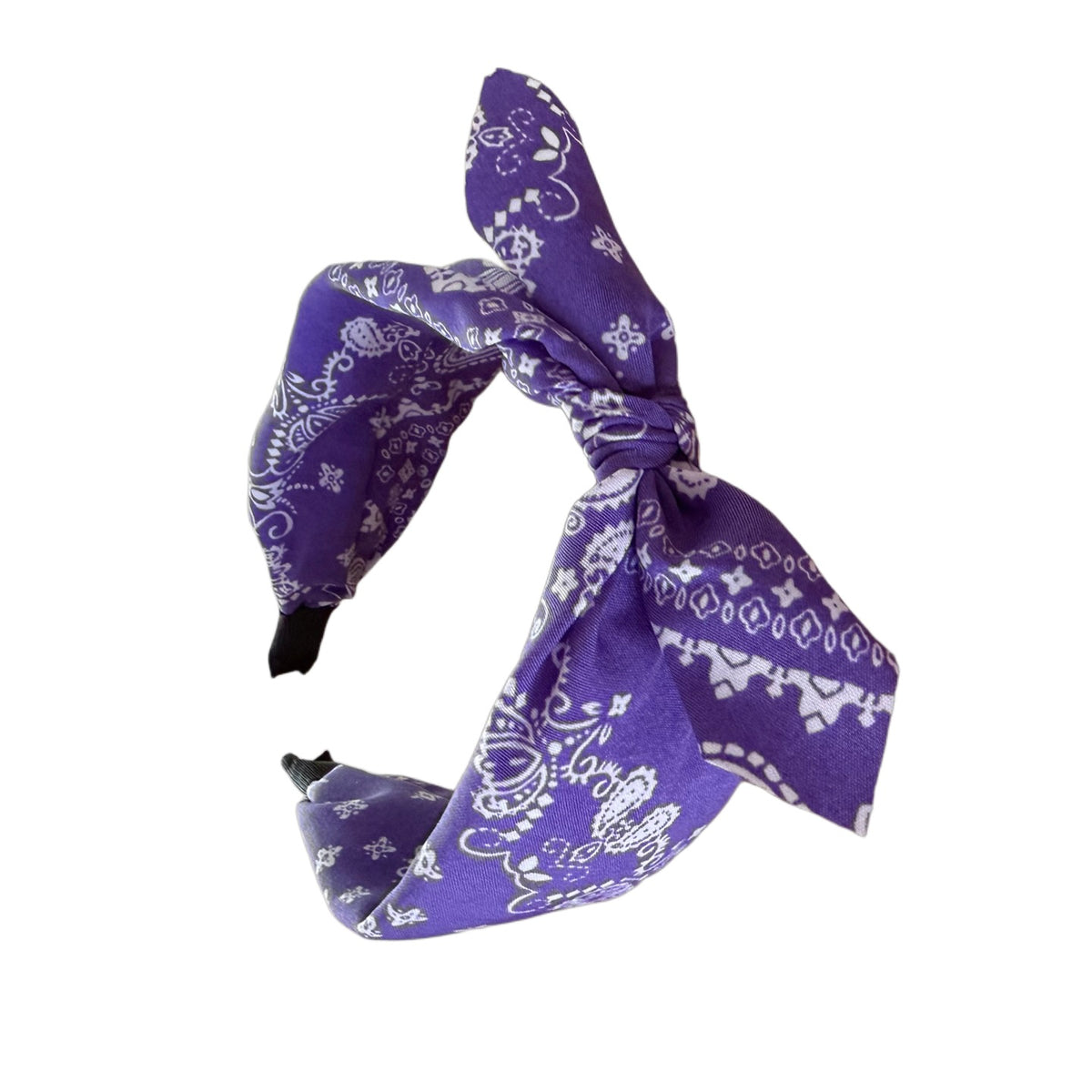 Vintage Pep: Zweifarbiger Rockabilly-Haarreif mit verspieltem Muster
