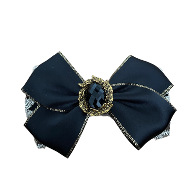 Romantic Elegance – Haarklammer mit Satin, Spitze & Glanzstein