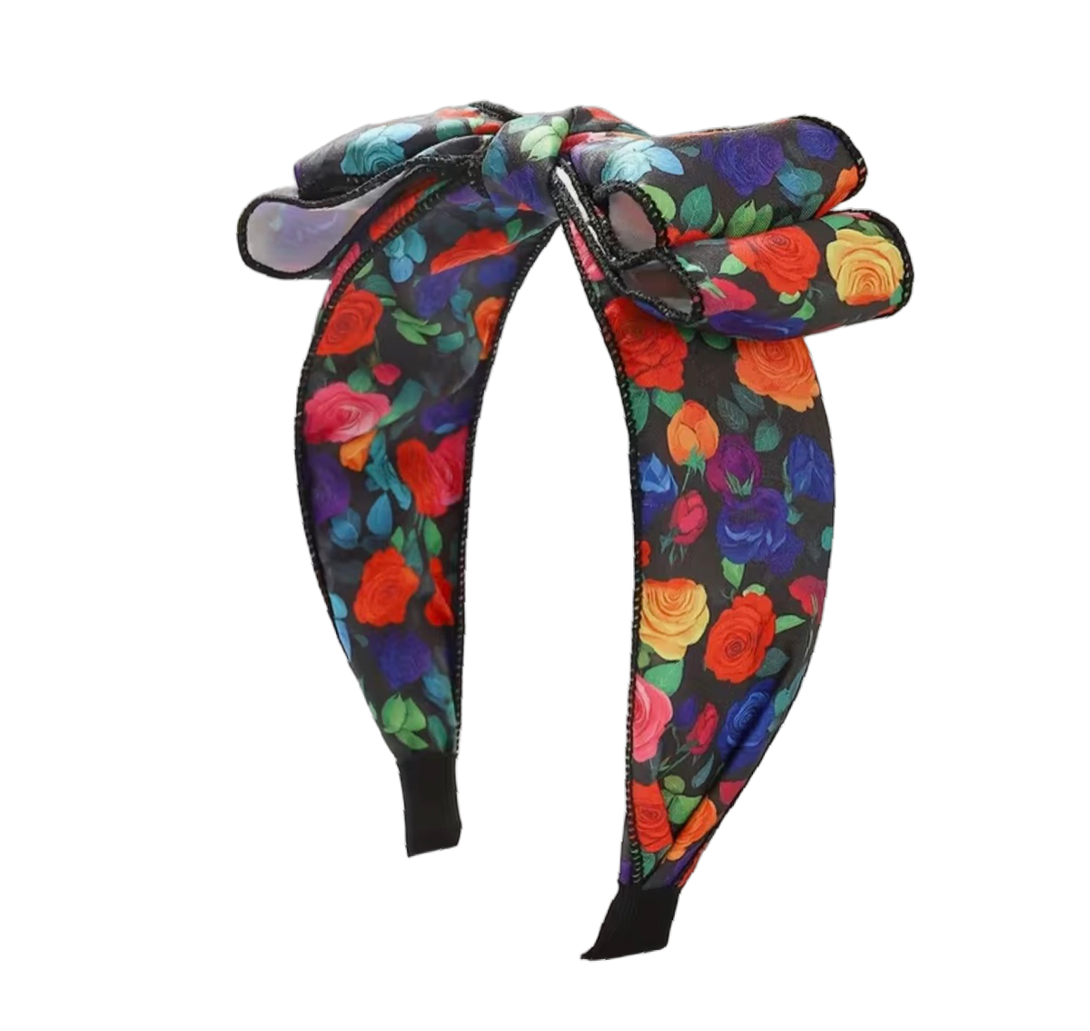 Blütenzauber Haarreifen – romantischer Blumenprint mit elegantem Knoten