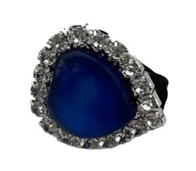 Schuhdeko Herz Silber Bunt