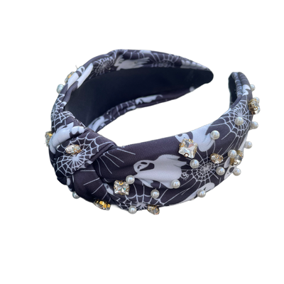 Mystic Night – Haarreif mit Spinnennetz und süßen Geistern