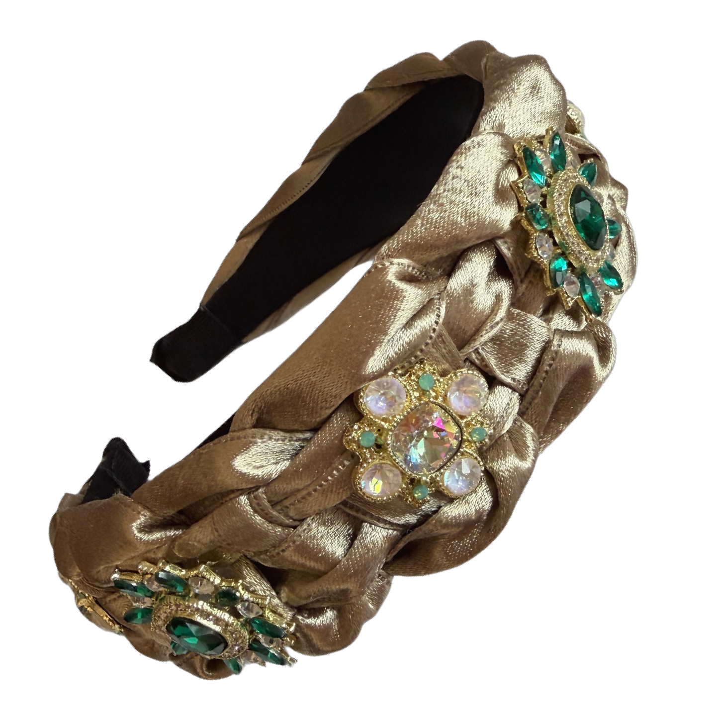 Goldene Blütenpracht — Geflochtener Statement‑Haarreif