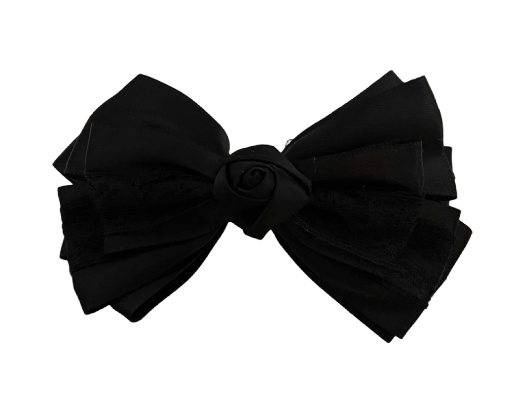 Hair clip with net satin/lace/organza