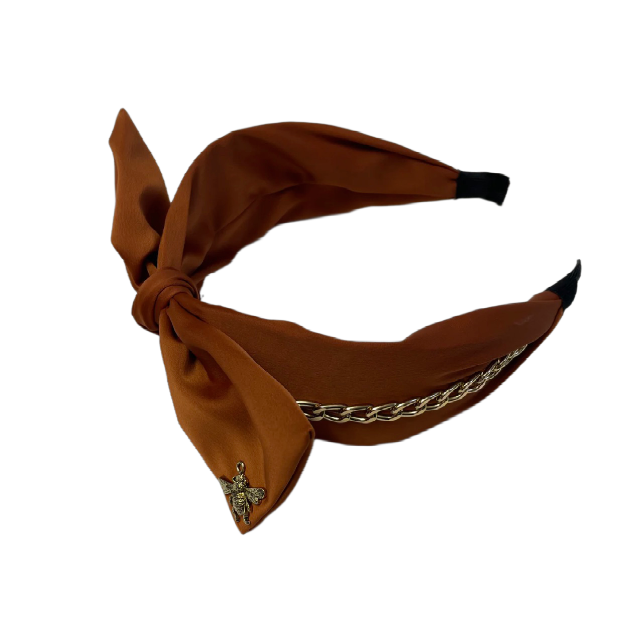 Bandeau satin maille abeille