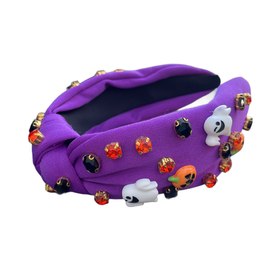 Verzaubert im Geisterschein: Violet Halloween Haarreif mit Strass und Spuk