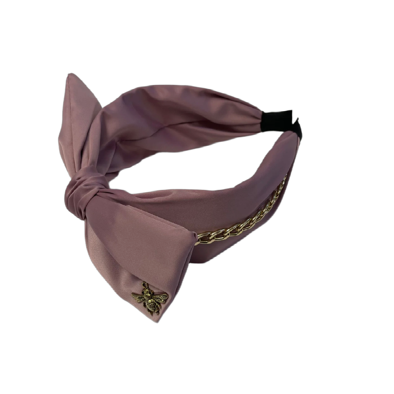 Bandeau satin maille abeille