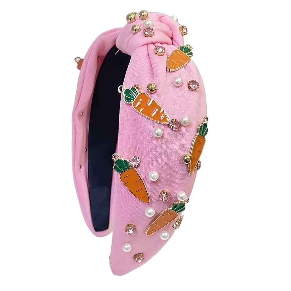 Easter Bloom — Funkelnder Haarreif mit Perlen, Strass & Oster-Details