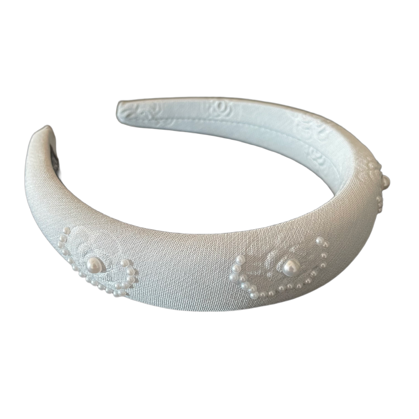 Sanfte Eleganz – Jersey Haarreifen mit zarten Perlen