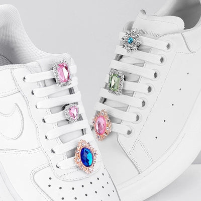 Schuh-Accessoire Strasssteine Eckig gold