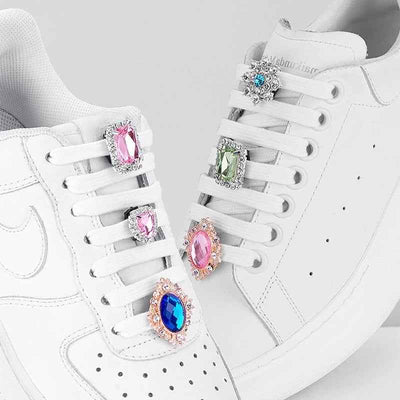 Schuh-Accessoire Strasssteine Eckig gold