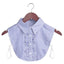 Blouse Collar White Blue Striped