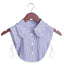 Blouse Collar White Blue Striped