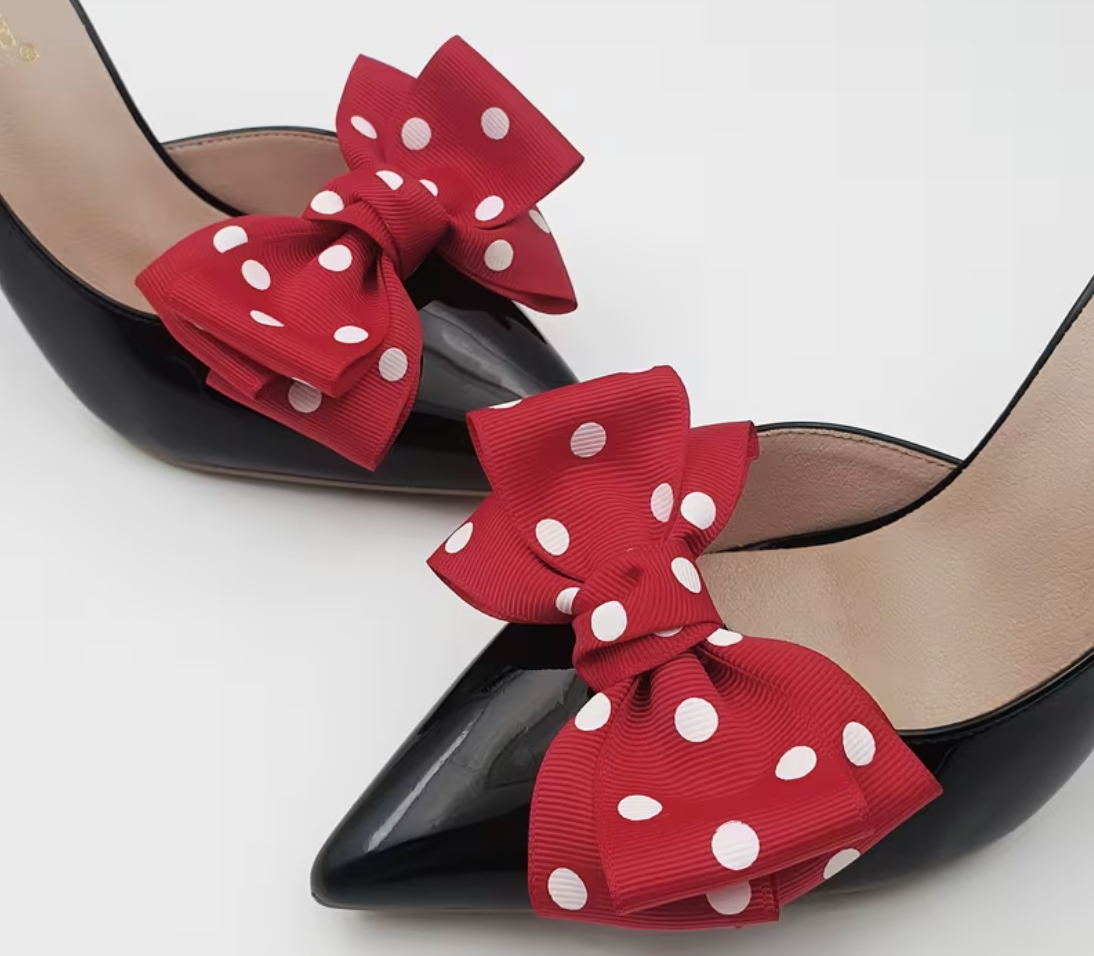 Rockabilly Schuhclips mit Schleifen – Retro-Charme für deine Lieblingsschuhe