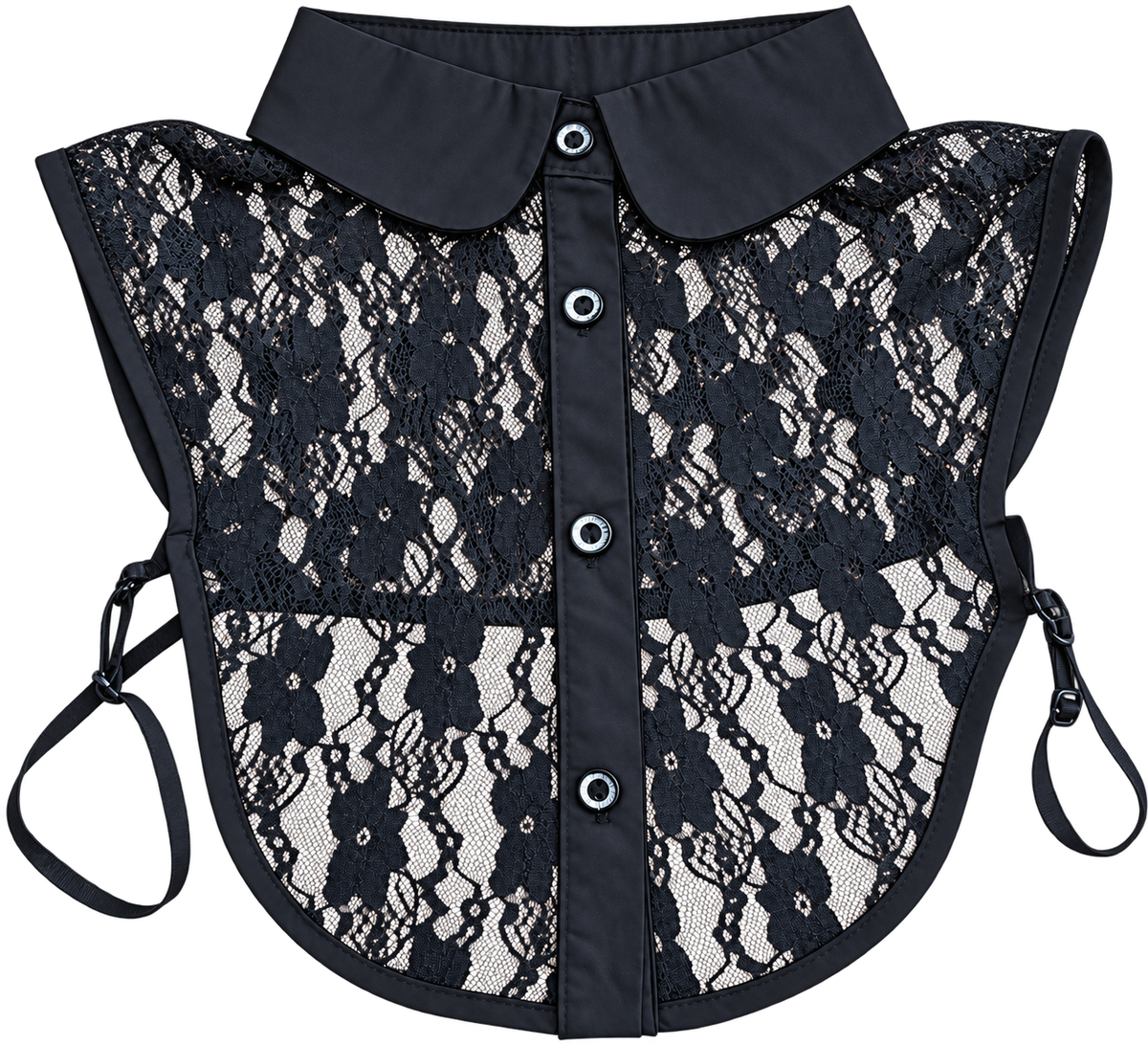 Lace Elegance – Blusenkragen aus feiner Spitze in Schwarz oder Off White