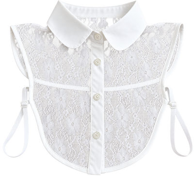 Lace Elegance – Blusenkragen aus feiner Spitze in Schwarz oder Off White