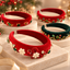 Christmas Glamour – Festlicher Samt-Haarreifen mit funkelnden Schmucksteinen