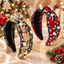 Festliche Karo-Haarreifen mit Perlen und Strass – Glamouröser Weihnachtszauber