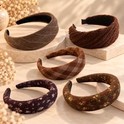 Autumn Elegance – Stilvolle Haarreifen in warmen Herbstfarben mit zeitlosen Mustern