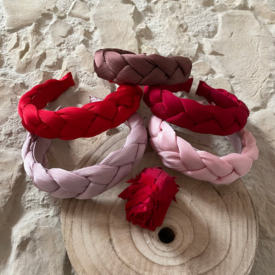 braided satin headband