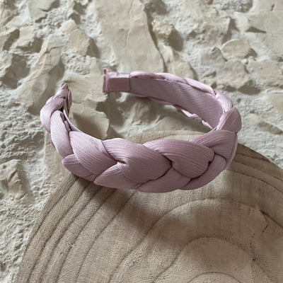 braided satin headband