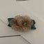 Hair clips with net flowers organza glass beads