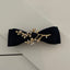 Hair clip with net satin branch rhinestones