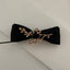 Hair clip with net satin branch rhinestones