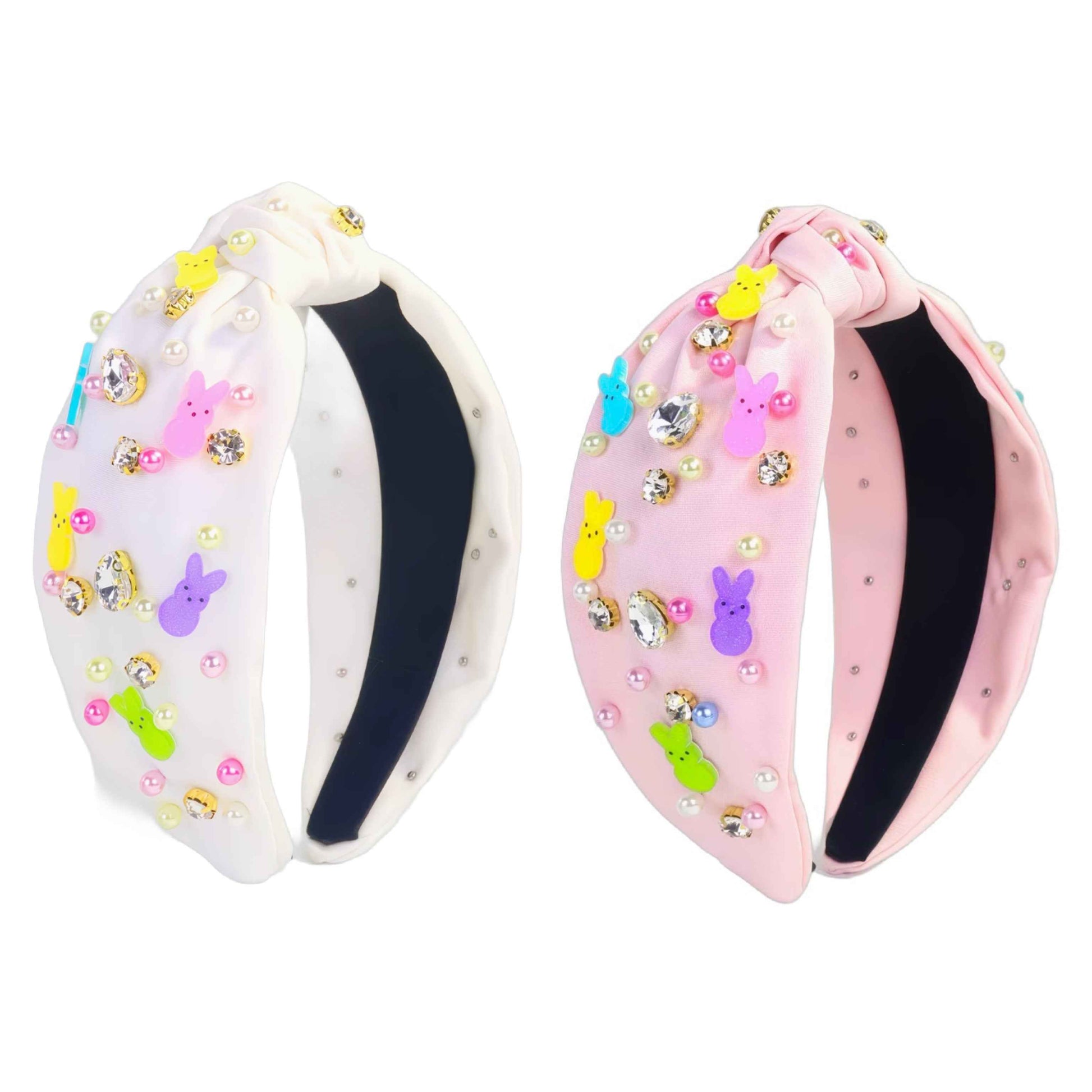 Hoppelglanz: Oster‑Haarreif mit bunten Perlen, Strass & Hasenmotiven