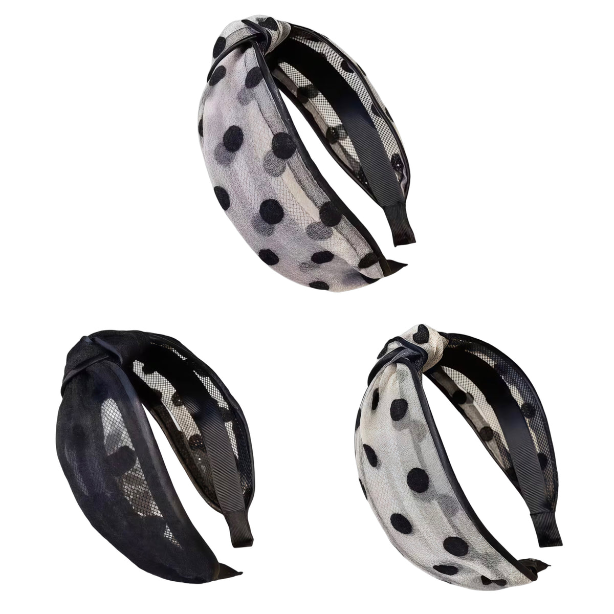 Organza-Traum – Eleganter Haarreifen mit Punkten & Knoten