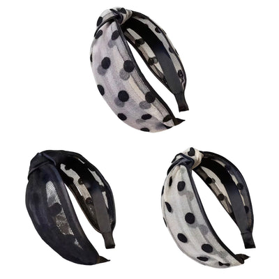 Organza-Traum – Eleganter Haarreifen mit Punkten & Knoten