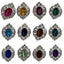 Shoe Accessory Rhinestones Square Gold
