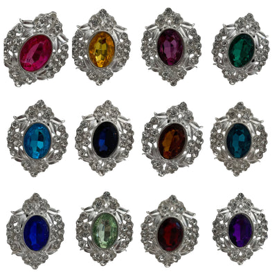 Shoe Accessory Rhinestones Square Gold