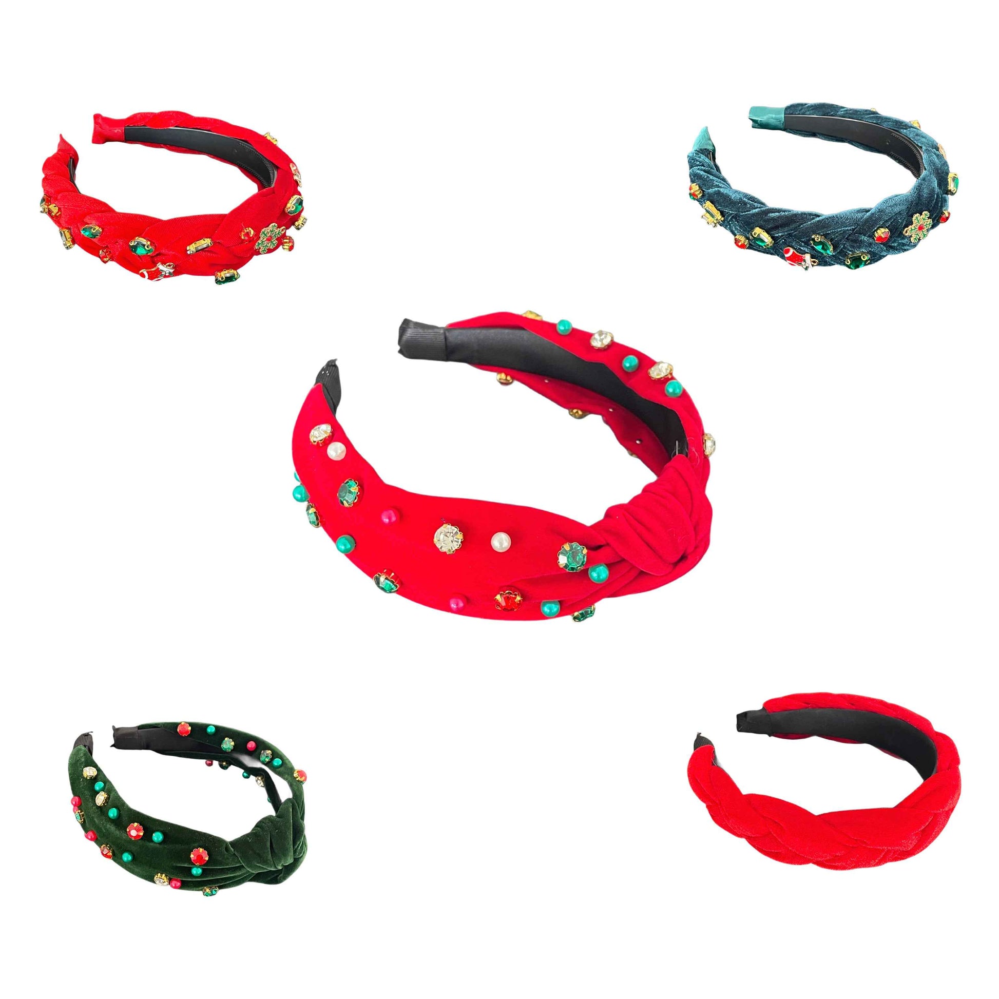 XMAS Haarreifen – Samt & Strass für funkelnde Festtage