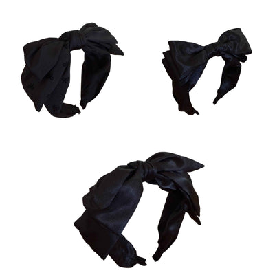 Black Romance – Eleganter schwarzer Haarreifen mit grosser Schleife
