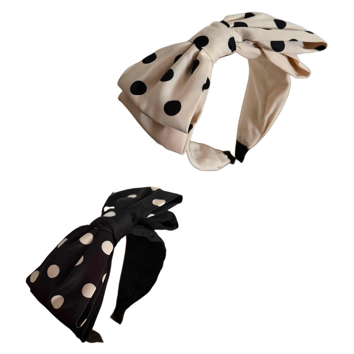 Polka Dot Love – Eleganter Haarreifen mit grosser Schleife