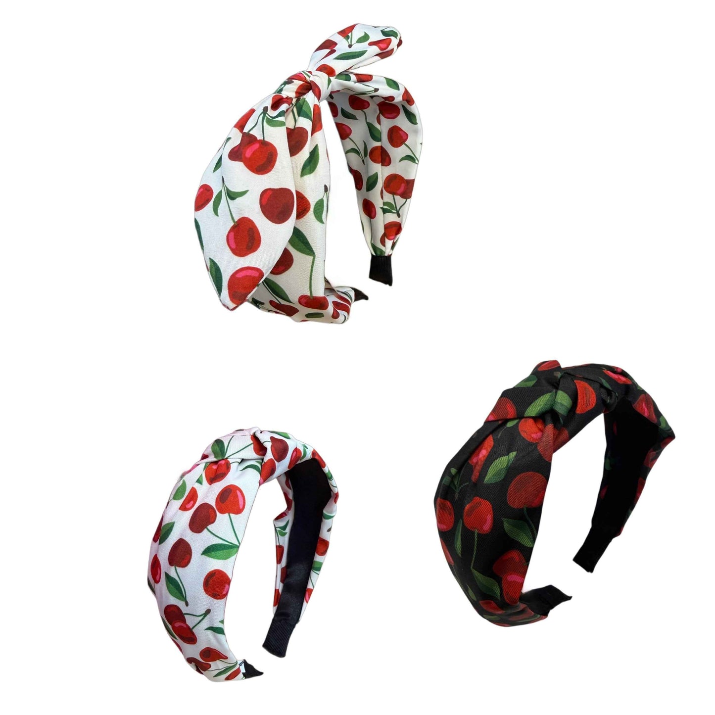 Kirschkuss: Rockabilly‑Haarreif mit süßem Kirschenprint